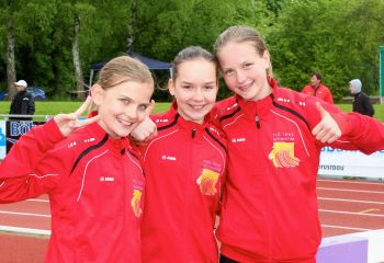 Gut lachen hatten unsere TSG-Athletinnen nach den Top-Leistungen in Mannheim