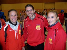 Andrea Pascher, Mathias Müller und Jara Geißler vom TSG-Laufteam Exotenwald (v.l.n.r.)