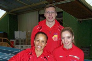 Unsere drei Neuzugänge beim Training in der Mannheimer OSP-Halle