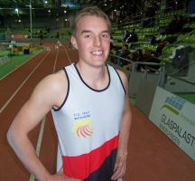 Florian Oswald nach seinem Sieg bei den Baden-Württembergischen Hallenmeisterschaften